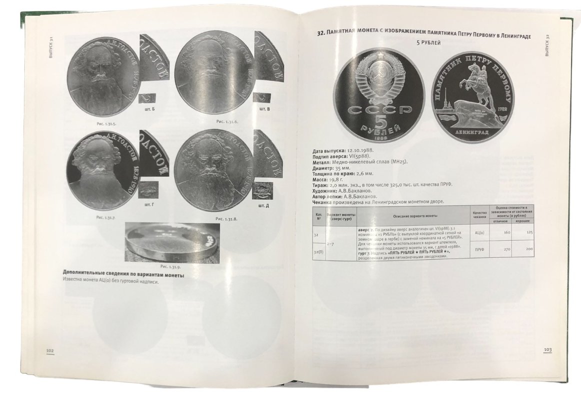 Каталог Монеты страны советов. Юбилейные и памятные монеты 1965-1991 Широков, Сорокин, Золотарев