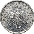 Монета 2 марки 1904 Анхальт (Ангальт) Германская империя