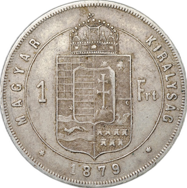 Монета 1 форинт 1879 Венгрия
