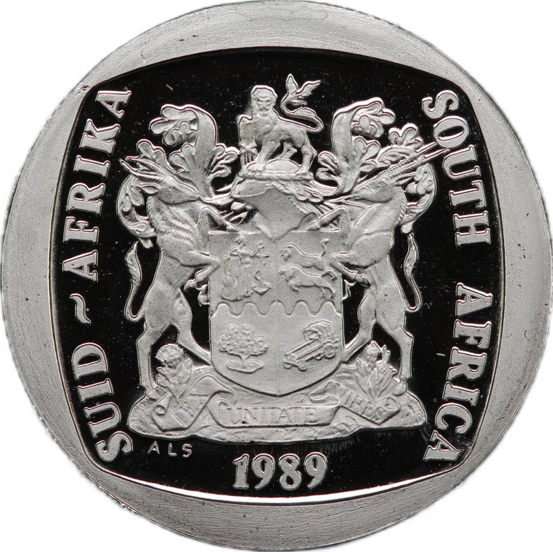 Монета 2 ранда 1989 PROOF ЮАР