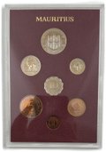 Годовой набор 1, 2, 5, 10 центов 1/4, 1/2, 1 рупия 1978 Маврикий 6 монет