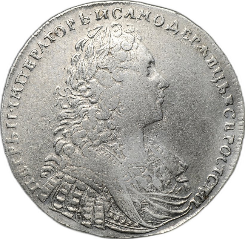 Монета 1 рубль 1729 слаб ННР VF 30