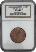 Монета 25000 франков 1977 Генерал Гнассингбе Эйадема проба медь слаб NGC PF 65 RD Того