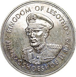 фото для Монета 10 малоти 1979 Памятник Королю Мошвешве I BUNC Лесото Аверс