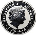 Монета 1 доллар 2007 Год свиньи позолота Лунар Австралия