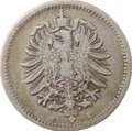 Монета 50 пфеннигов 1876 E - Дрезден Германия