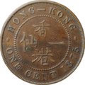 Монета 1 цент 1875 Гонконг