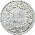 Монета 1 франк 1911 Швейцария