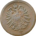 Монета 1 пфенниг 1875 A - Берлин Германия