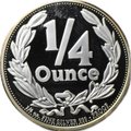 Медаль (жетон) 1/4 унции серебра 2009 Нобелевская премия Мира Барак Обама США