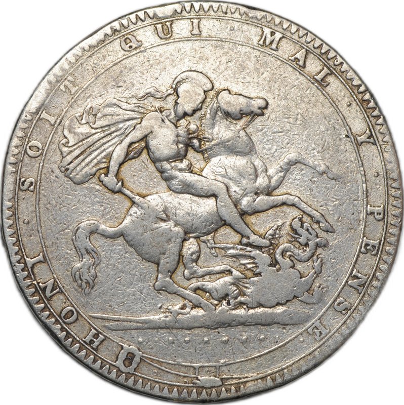 Монета 1 крона 1819 Великобритания