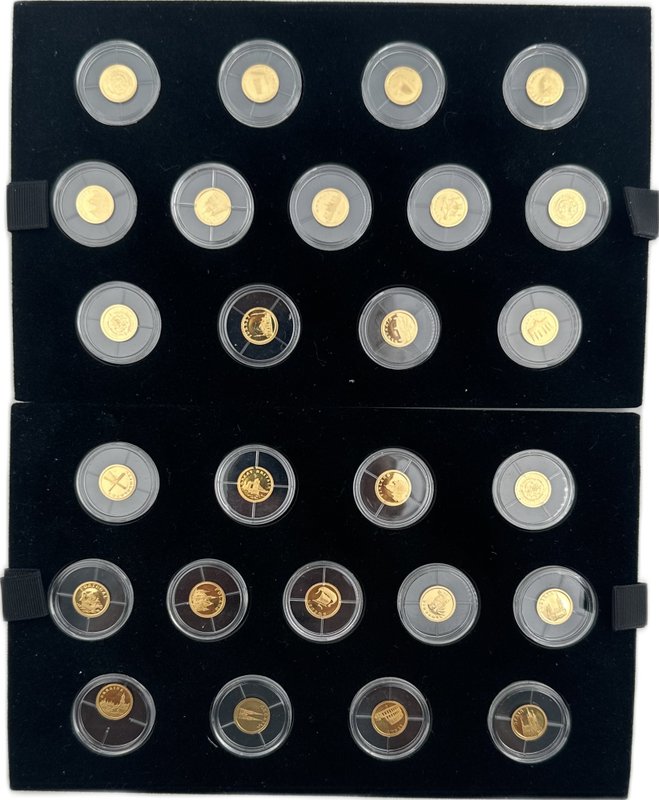 Набор 12 долларов 2008 Европейская коллекция столицы Европы Либерия 26 монет (1/2 oz)