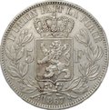Монета 5 франков 1867 Бельгия