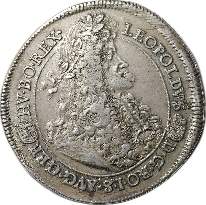 Монета 1 талер 1691 Венгрия слаб CPRC AU 53