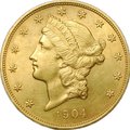 Монета 20 долларов 1904 Филадельфия США