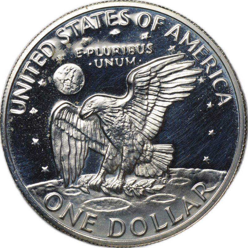 Монета 1 доллар 1972 S Эйзенхауэра серебро США