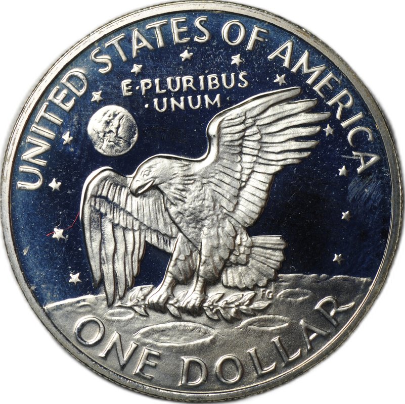 Монета 1 доллар 1971 S Эйзенхауэр серебро PROOF США