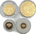 Набор 10, 25, 50, 100 рублей 1993 ММД Русский балет 999 PROOF 4 монеты