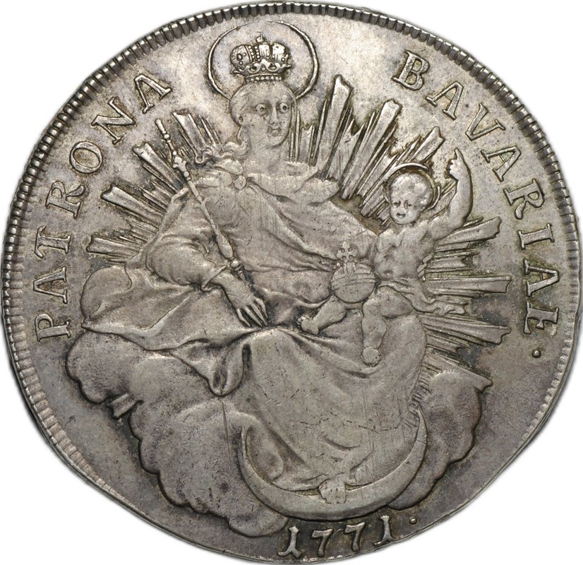Монета 1 талер 1771 Бавария