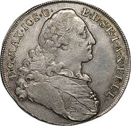 фото для Монета 1 талер 1771 Бавария Аверс