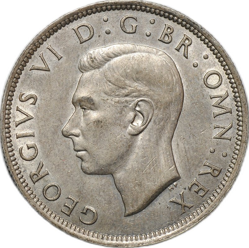 Монета 1/2 кроны 1942 Великобритания