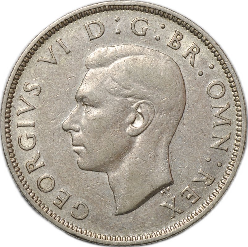 Монета 2 шиллинга (флорин) 1943 Великобритания