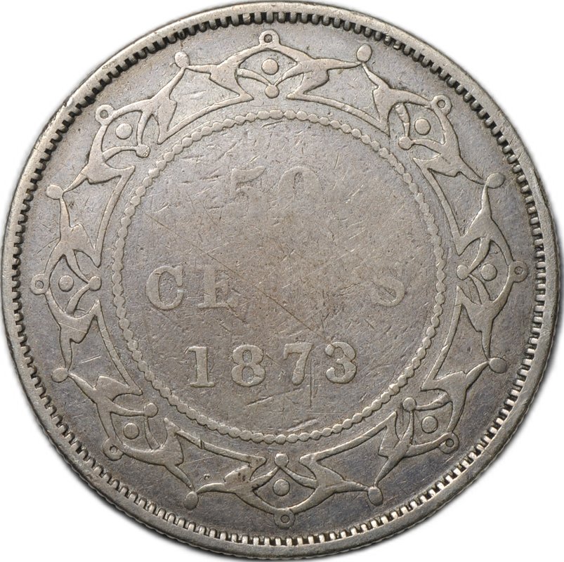 Монета 50 центов 1873 Ньюфаундленд