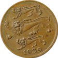 Монета 1 цент (сент) 1939 Эстония
