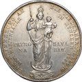 Монета 2 гульдена 1855 Восстановление колонны Мадонны Бавария
