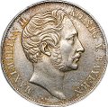 Монета 2 гульдена 1855 Восстановление колонны Мадонны Бавария