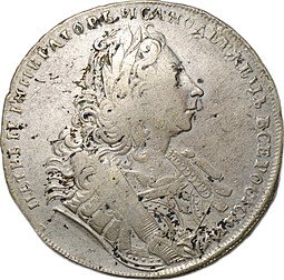 фото для Монета 1 рубль 1729 Лисий нос слаб ННР VF 35 Аверс