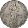 Монета 2 гульдена 1855 Восстановление колонны Мадонны Бавария