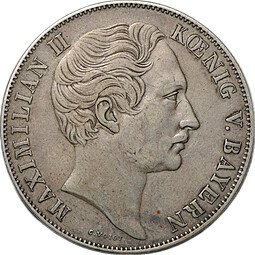 фото для Монета 2 гульдена 1855 Восстановление колонны Мадонны Бавария Аверс