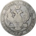 Монета 3/4 рубля - 5 злотых 1837 МW Русско-Польские