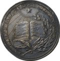 Серебряная школьная медаль РСФСР образца 1960 года 40 мм посеребрение в оригинальной коробке