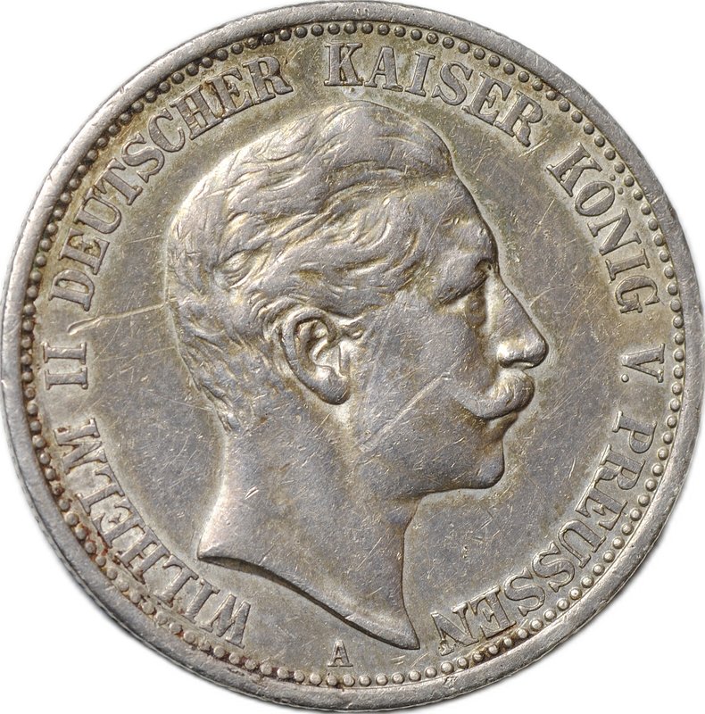 Монета 2 марки 1907 A Пруссия Германия