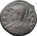Монета Фоллис 330-333 Константин I (306-337) Памятный Ромул и Рем Римская Империя