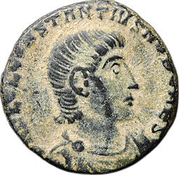 фото для Монета Нуммий 351 - 354 Констанций Галл Солдат пронзающий всадника Римская Империя Аверс