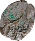 Монета Копейка медная 1655-1663 П Алексей Михайлович Псков Медный бунт