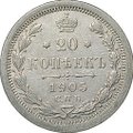 Монета 20 копеек 1905 СПБ АР