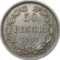 Монета 50 Пенни 1911 L Русская Финляндия