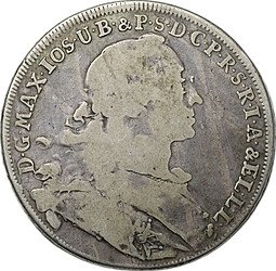 фото для Монета 1 талер 1755 Бавария Аверс