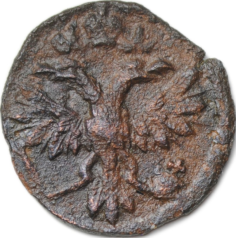 Монета Полушка 1719 ВРП