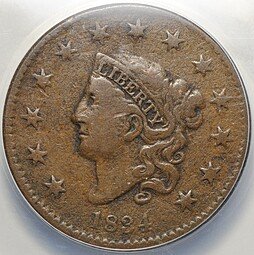 фото для Монета 1 цент 1834 США Аверс