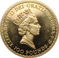 Монета 100 фунтов 1987 Стоящая Британия Великобритания