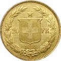 Монета 20 франков 1889 B Швейцария