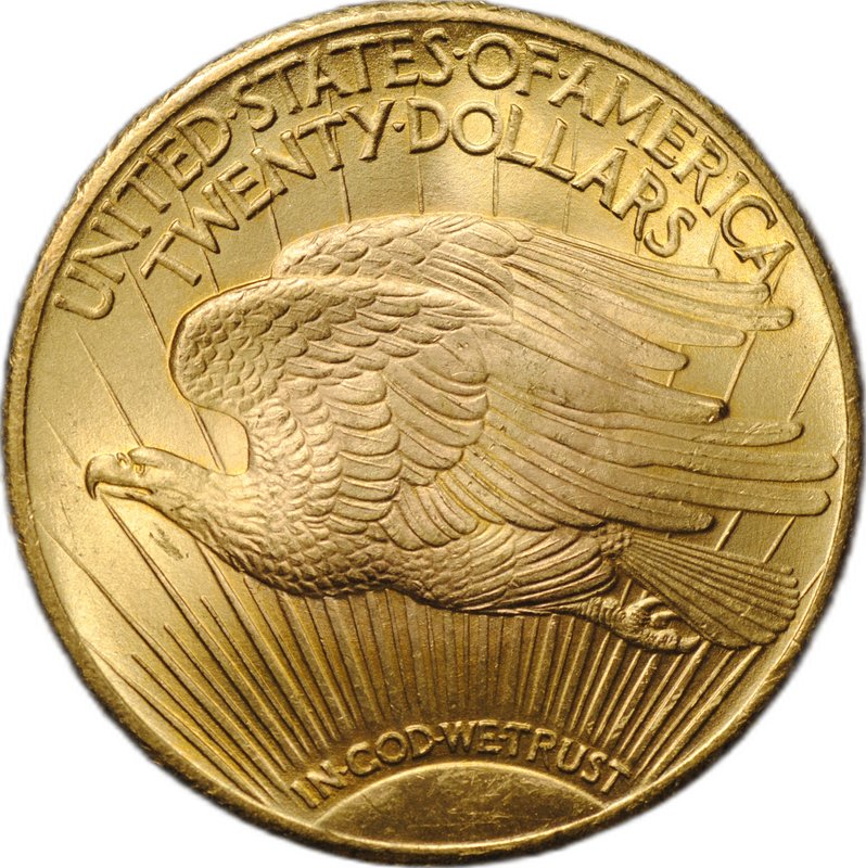 Монета 20 долларов 1924 Филадельфия США слаб CPRC MS 62