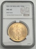 Монета 20 долларов 1924 Филадельфия США слаб CPRC MS 62