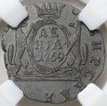 Монета Денга 1769 КМ Сибирская слаб ННР MS 62 BN
