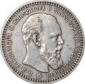 Монета 1 рубль 1893 АГ слаб CPRC XF Det.